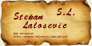 Stepan Lalošević vizit kartica